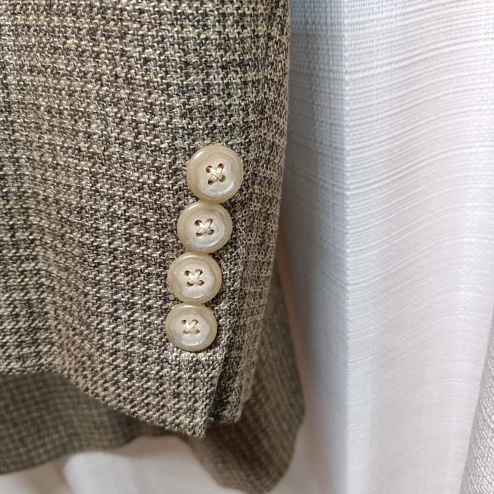 Southwick Men's 44T Tweed 2 Button Herringbone Wool Blazer Sport Coat Vintage‎